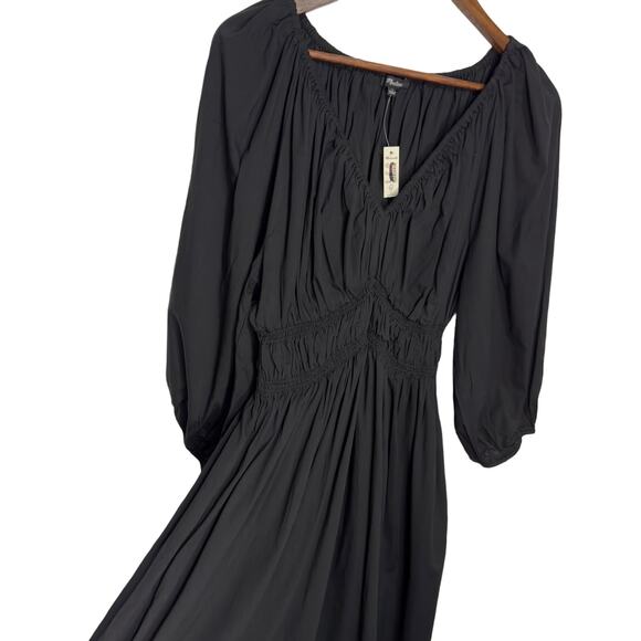 Madewell V-Neck Balloon-Sleeve Maxi Dress - Picture 3 of 9